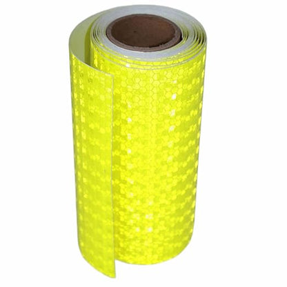 Fluorescent Yellow Reflective Tape Outdoor Waterproof 6 inch, High Visibility Warning Safety Industrial Marking Tape (11 feet)