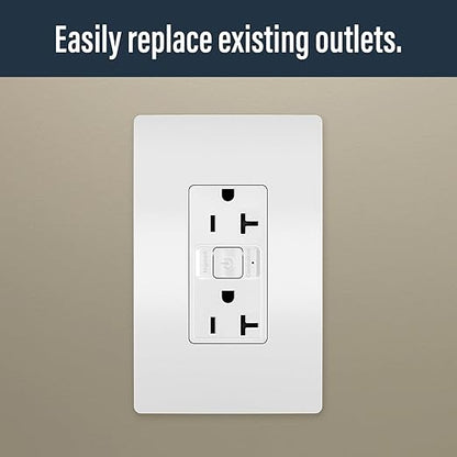 Legrand Radiant WNRR20WH 20 Amp Smart Outlet with Netatmo, Compatible with Alexa, Google Assistant & Apple HomeKit, 20A, White (1 Count)