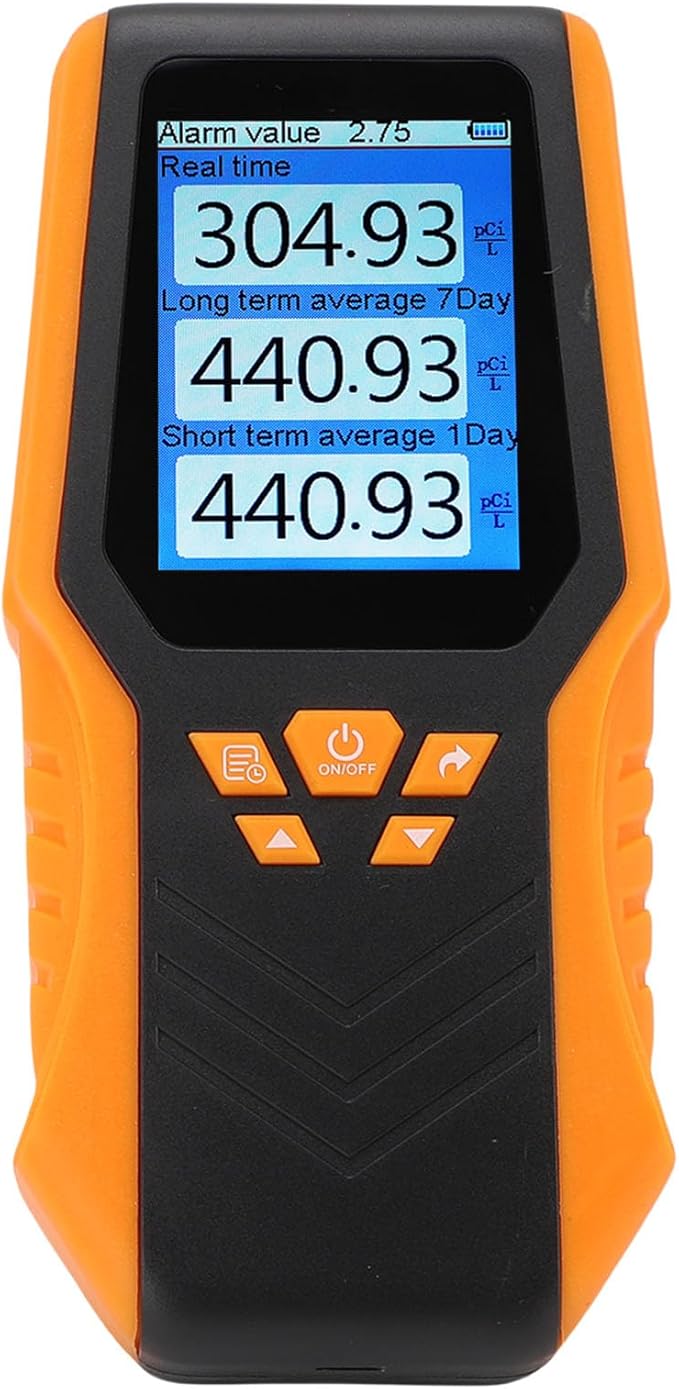 Aramox Radon Detector Digital Readings Portable Monitor for Home Office School, LCD Display, Rechargeable Battery, Easy Monitoring and Versatile Usage
