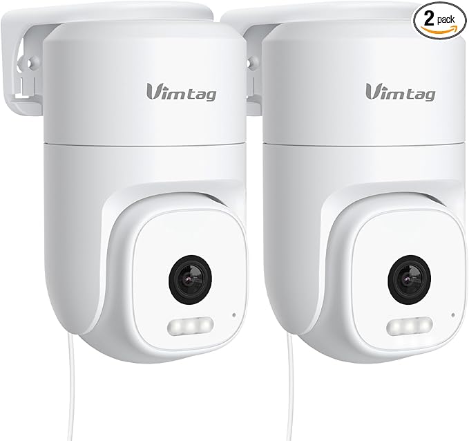 VIMTAG 2.5K Outdoor Cameras for Home Security, 4MP Security Camera Outdoor, 2.4G/5G WiFi, Wired Outside Camera for House with Audio and Video, Motion Sensor, Color Night Vision, SD Card/Cloud Storage