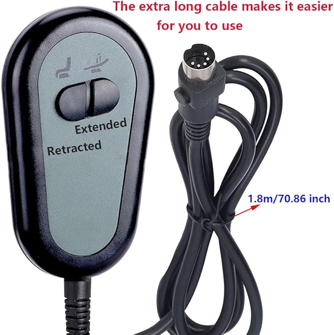 Gourd Shaped 2Key Recliner Switch Controller,5Pin Plug Fixed Replacement Compatible with Okin Limoss Dewert Power Chair Lift Lazy Chair Remote Control Stand