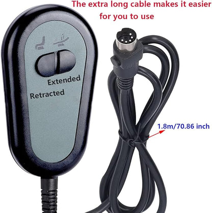 Gourd Shaped 2Key Recliner Switch Controller,5Pin Plug Fixed Replacement Compatible with Okin Limoss Dewert Power Chair Lift Lazy Chair Remote Control Stand