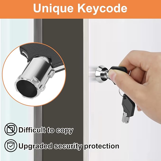 Cam Lock RV Locks for Storage Door 1inch RV Compartment 4PCS Keyed Alike,Trailer Replacement Set with Keys, Chrome Finish (4, 1 Inch)