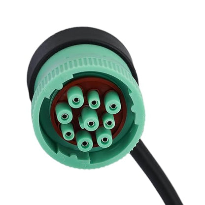J1939 OBD2 Adapter Cable Fits Truck Diagnostic Scanner/Code Reader, 9 Pin to OBD2 16 Pin Connector, J1962-J1939 for Cummins Diesel Engine, Fit for Truck ELD and GPS Tracker