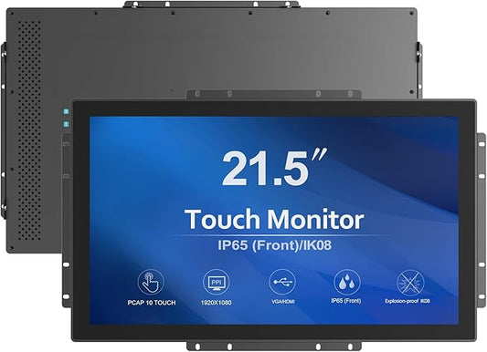 21.5 Inch Open Frame LCD Display Touch Screen Monitor HDMI VGA DVI Inputs 1000 Nits for Outdoor Kiosk