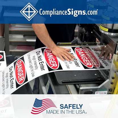 ComplianceSigns.com DANGER Arc Flash And Shock Hazard Appropriate PPE ANSI NFPA 70E Safety Label Decal, 5x3.5 inch 100-Pack Vinyl for Electrical, American Made Safety Signs for the Workplace
