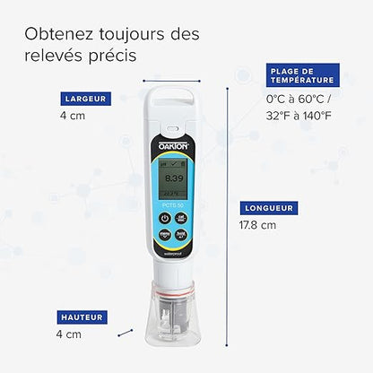 Oakton AO-35634-35 PCTSTestr 50 Waterproof Pocket pH/Cond/TDS/Salinity Tester, Premium 50 Series, Black