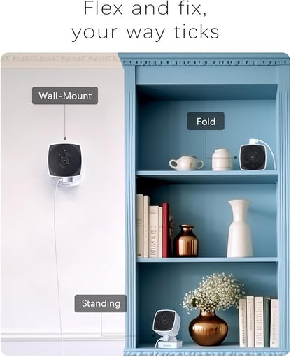 blurams 2.4G/5G Cameras for Home Security, 2K Pet Camera Indoor with Phone App, Foldable Security Camera w/Motion Detection, 2-Way Talk, IR Night Vision