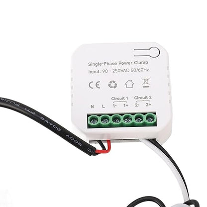 Smart Energy Monitor, Bidirectional Solar PV Grid Power Meter with 80A CT Clamp Sensor, for, Real Time Voltage Current Power Factor Monitoring