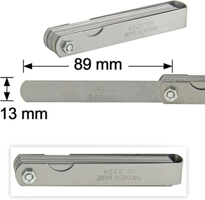 Universal Spark Plug Gap Tool Compatible with Most 10mm 12mm 14mm 16mm Spark Plugs Black - 1 Set with Feeler Gauge