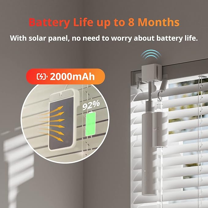 SwitchBot Blind Tilt & Hub 3 Kit: Solar-Powered Smart Blinds with Matter Support, Light Automation & Voice Control for Complete Home Management