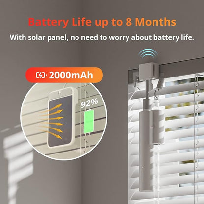 SwitchBot Blind Tilt & Hub 3 Kit: Solar-Powered Smart Blinds with Matter Support, Light Automation & Voice Control for Complete Home Management