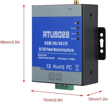 RTU5028 GSM Power Voltage Status Monitoring Alarm, Connection Remote Controling, Power Failure/Recover Alert 100-240V(US)