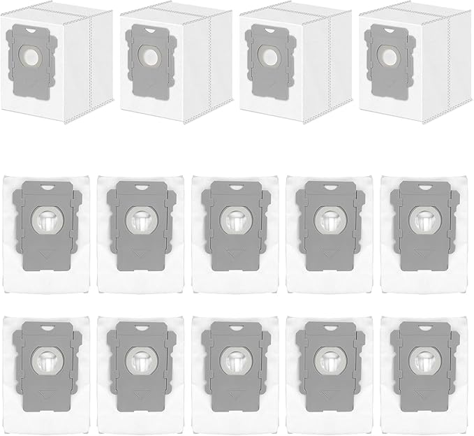 14 Pack Replacement Vacuum Bags Compatible with iRobot Roombai7, i7+, i8+, i3+, i4+, i5+ i6, i6+, j5, j5+, j6+, j7, j7+, j8+, j9, j9+, s9, s9+, i &s& j Series Clean Base Automatic Dirt Disposal Bags