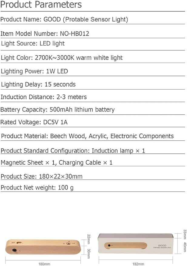 LED Motion Sensor Night Light Battery Operated Wall Light-USB Rechargeable Magnetic Light with Warm White Light for Kids Room Bathroom Cabinet Closet Hallway Comes