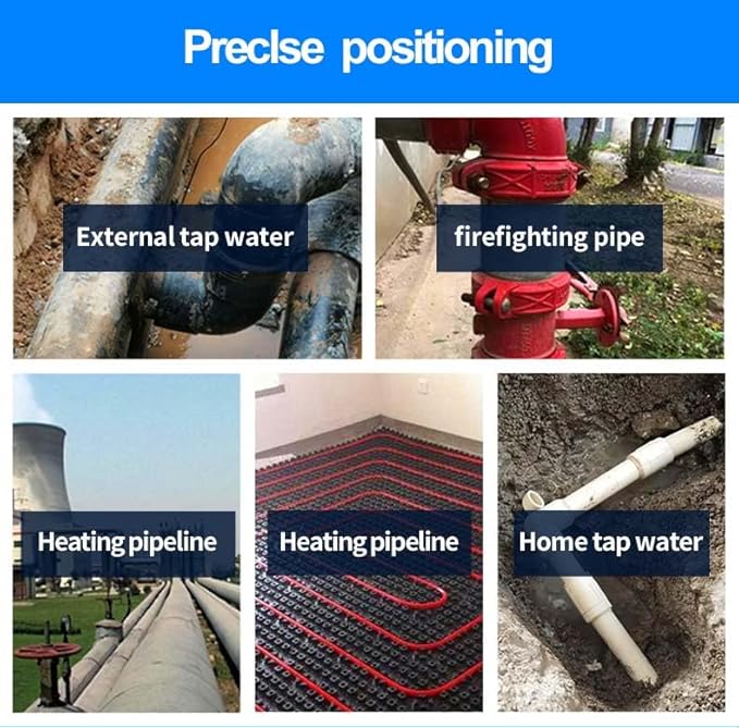 PQWT L3000 Acoustic Water Leak Detector for Home and Outside Ground Wall Water Pipeline Leakage Detection Kit Multi Sensor Professional Noise Reduction Headphone Smart Touchscreen Aluminum Carry Case