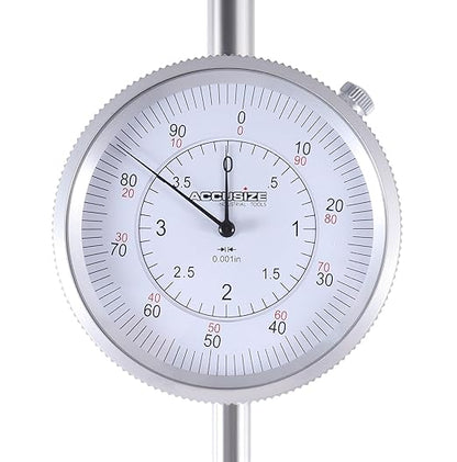 Accusize Industrial Tools - 0-4'' x 0.001'' Dial Indicator with Back Lug, P900-S105