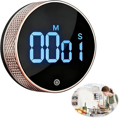 Digital Kitchen Timer, Magnetic Countdown Countup Visual Pomodoro Timer with Large LED Display, Cube Clock for Classroom Cooking Fitness Baking Studying Teaching, Easy for Kids and Seniors