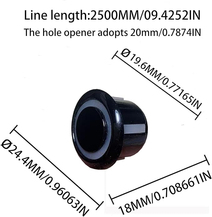 Parking Sensor Kit Backup Sensor Kit Reverse Sensor for Car 18 Color Options for Probes Adjustable Alarm Volume Professional Sensore de Reversa para Carro Safe Driving Assistant（Black）