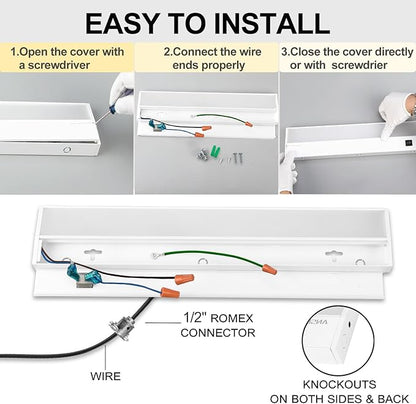 Ansen 3Packs of Under Cabinet Lights for Kitchen, 18in 15W 998LM, Dimmable Hardwire Led Light for Closet, CRI>92, R9>90, 3 Color Temperature, 3000K/4000K/5000K(Warm White, Cool White, Daylight)