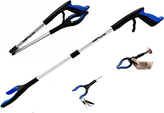 Grabber Reacher Tool - 32” Reacher Grabber Tool with Strong Magnetic and Swivel Head - Heavy Duty Pick Up Stick Grabbers for Seniors, Trash, Surgery Recovery Must Haves Gifts(Blue)