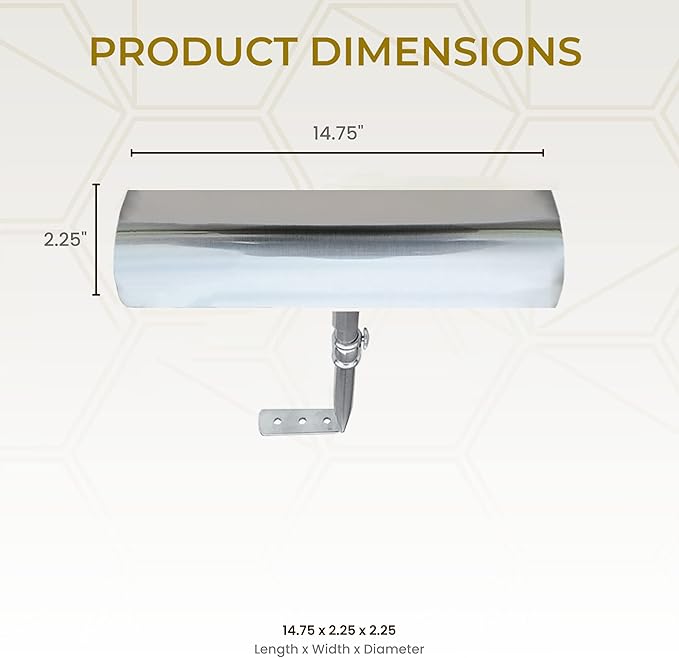 Royal Designs, Inc. Cordless Remote Control LED Picture Light, Dimmable with Timer Function, Brushed Nickel, 14.75 Inches, 2 Pack