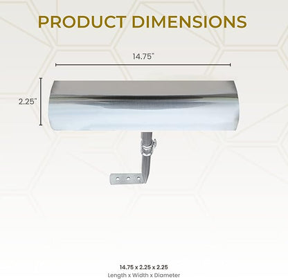 Royal Designs, Inc. Cordless Remote Control LED Picture Light, Dimmable with Timer Function, Brushed Nickel, 14.75 Inches, 2 Pack