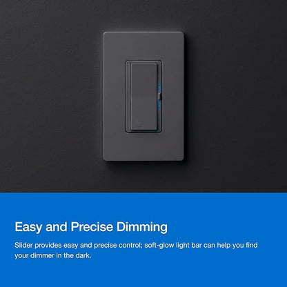 Lutron Diva Smart Dimmer Switch Kit for Caseta Lighting w/ Hub, Pico Remote & Pedestal, Smart Dimmer Works with Apple Home, Ring, Google Home, 3 Way, DVRF-BDG-1DP-A