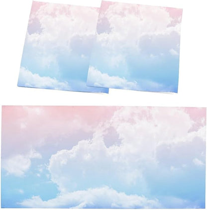 2PCS Fluorescent Light Cover for Ceiling Light Classroom-Cloud Magnetic Light Cover Fluorescent Light Shade Panel,Decorative Film Filter for Reducing Harsh Glare Flicker Home School Office Decorations
