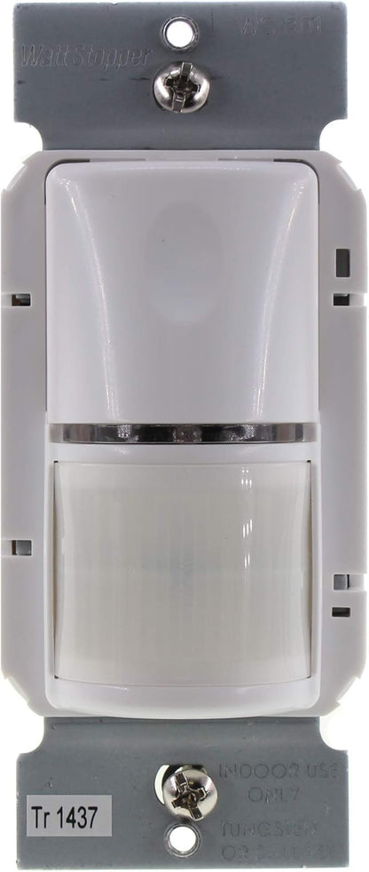 Legrand - Pass & Seymour Wattstopper® Passive Infrared Wall Light/Fan Switch Occupancy Sensor with Light Sensor, White