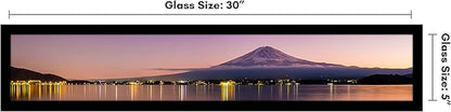 Americanflat 5x30 Picture Frame with Polished Plexiglass - Signature Collection - Gallery-Style Frames Made of Engineered Wood - Photo Frame for Wall Display - Black