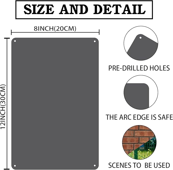 Authorized Parking Only Custom Parking Signs for Parking Lots Business and Schools Outdoor Use Aluminum Metal Decor 12x8 Inches
