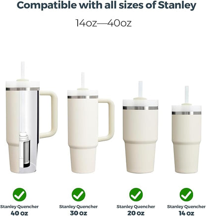 PureSip Adapt Stanley Cup Straw, Reusable Straws with Filter, Stanley Straw Replacement 40 oz, 30 oz, Plastic Straws for WATERH Vita Bottle, Simple Modern, Hydro Flask (1 Filter + 5 Straws)