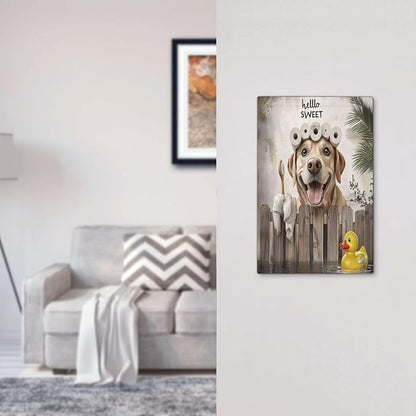 Funny Dog Rustic Farmhouse Wooden Fence Labrador Light Switch Cover Plate 1 Gang No Device Blank Electrical Wall Plates Faceplate Decorative Switch Plate For Kids Room Bathroom Decor