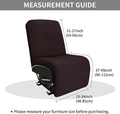 Easy-Going 100% Waterproof Recliner Cover Additional Seat Cover for Reclining Couch, Stretch Sofa Covers Washable Furniture Protector for Kids & Pets, 1 Seat, Chocolate