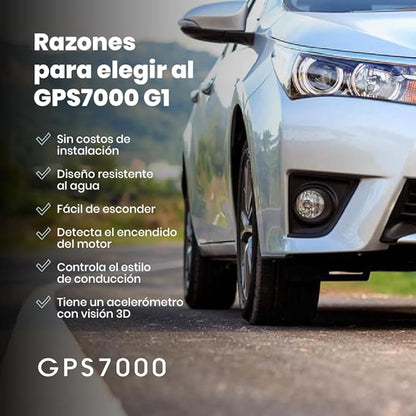 GPS7000 Hidden Vehicle GPS Tracker for Vehicles | 6 Months Service Included | 4G Car GPS Tracker Device | Easy Self-Installation | Real-Time Vehicle Tracking | Optional Renewal, No Mandatory Fees