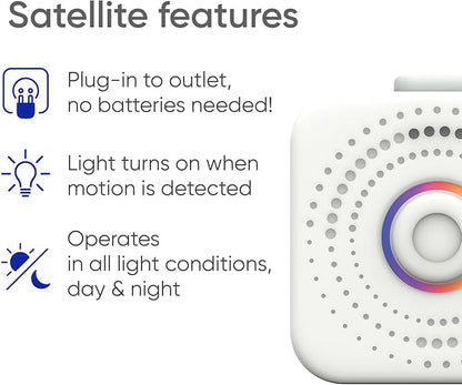 Satellite - Eliminate Dead Zones & Boost Signal - Motion & Light Detector - Works w/Nomo Smart Care System - 2 Pack