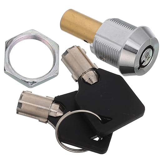 Generic 1 Set Vending Machine Lock and Key - Vending Machine Top Cover Tubular Lock and Key - Alike Security Components for Commercial Soda Snack Candy Gumball Dispenser