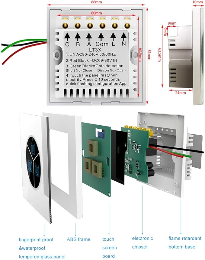 Wireless Garage Door Opener Remote WiFi Switch Universal Controlled by Smartphone for Automatic Gate Opener System (Without Door Sensor)