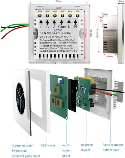 Wireless Garage Door Opener Remote WiFi Switch Universal Controlled by Smartphone for Automatic Gate Opener System (Without Door Sensor)
