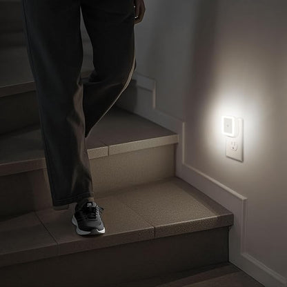 Night Light, 0.5W Daylight White LED Plug-in Night Light with Dusk to Dawn Sensor, Pack of 6 - Designed for Kids Room,Bedroom, Bathroom, Stairs, Kitchen