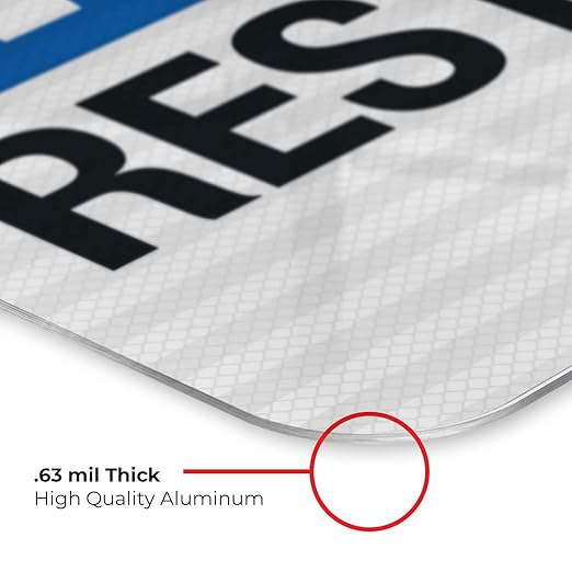 Notice Restricted Area Sign, 12x18 Inches, 3M EGP Reflective .063 Aluminum, Fade Resistant, Made in USA