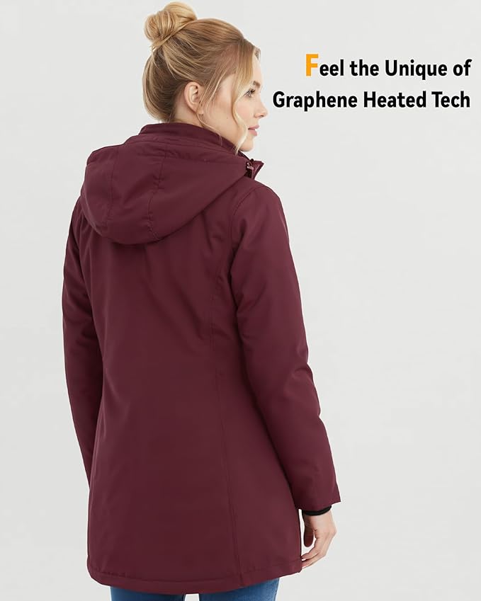 Graphene Women Heated Jacket 12V Fast Charge 18400mAh Large Capacity