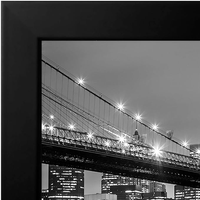 Americanflat 8.5x14 Picture Frame with Shatter-Resistant Glass - Signature Collection - Gallery-Style Frames Made of Engineered Wood - Photo Frame for Wall Display - Black