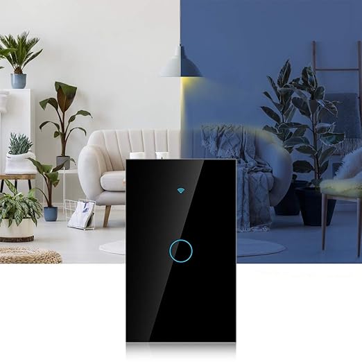 1-Way Smart Switch Wall Light Control Touch (US Black)