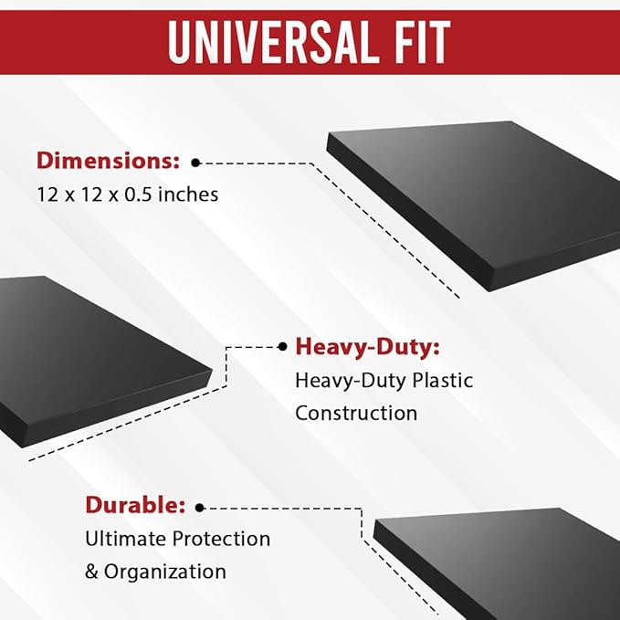 RV Leveling Jack Flex Pads 12" Heavy-Duty Rubber Jack Pads, Non-Slip & Shock-Absorbing Stabilizer Mats for Camper, Trailer Jacks & Stands, Prevent Sinking & Sliding on Uneven Surfaces (12" (2-Pack))