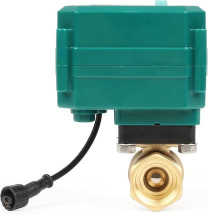 U.S. Solid 3/4" Smart Motorized Ball Valve - Brass Remote App Mobile-control Electrical Ball Valve with Manual Switch, Plug Connection
