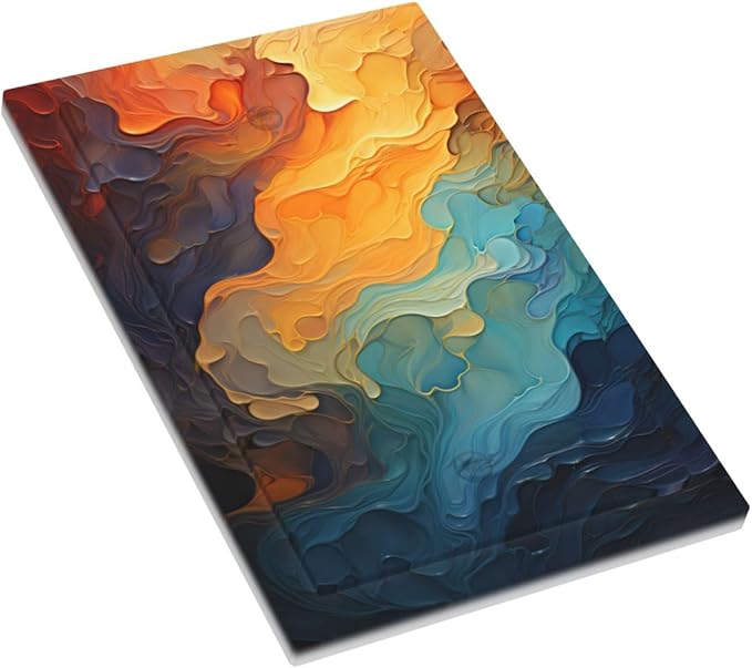 Abstract Colorful Modern Luxury Rainbow 1-Gang No Device Blank Wallplate Electrical Light Switch Covers Decorative Receptacle Face Plate Cover for Bathroom 5 X 3 IN