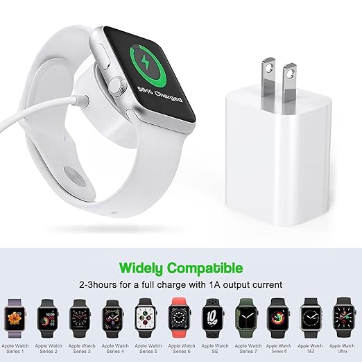 Fast Charger for Apple Watch,2 Pack USBC & A PD Wall Charger Adapter with 10FT Long USBA Magnetic Apple Watch Fast Charging Cable Portable Compatible with iWatch Series 10/9/8/7/SE/SE2/5/4/3/2/1/Ultra