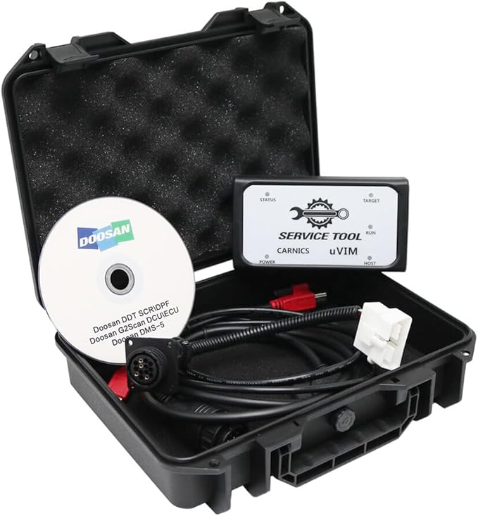 for DOOSAN uVIM Excavator Forklift Engine Diagnostic Tool Fault Detection OBD Interface DDT SCR DPF DCU ECU Scanner 2016 2023 Software (Adapter with 2023 Software)